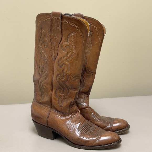 Justin Bieber Other - Vintage SAS Bootmaker Cowboy Boots Men 9B Brown Leather Western Rodeo Shoes‎ USA
